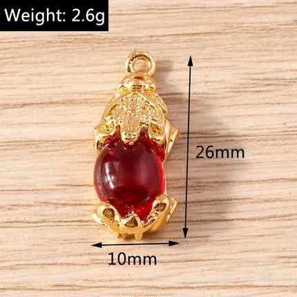 Tusember 10pcs Traditional Chinese Good Fortune Lucky Jade Charms Pendants for Jewelry Making Earrings Necklace Bracelet DIY