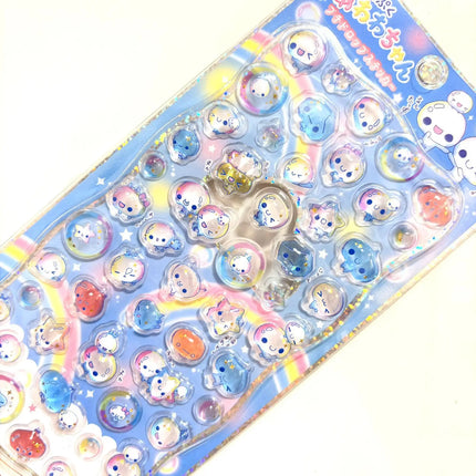 Cartoon Japanese 3D Crystal Relief Stickers Fashion Girls DIY Phone Water Cup Decoration Stickers Kid Festival Gift Stickers
