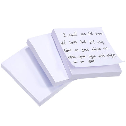 3 Pcs Student Stationery White Sticky Notes Notepad Blank Schedule Planning Paper Square Self Pads
