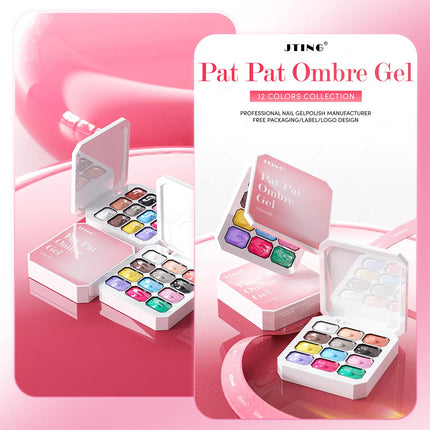 JTING 12colors Pat Pat Ombre Gel Nail Polish Collection 5 Effects Gel Polish