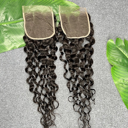 Water Wave 5x5 HD Lace Closure Invisible HD Lace Melt Skin PrePlucked Bleached Knots 100% Raw Virgin Human Hair Natural Color