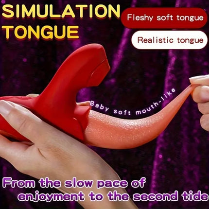 Powerful Tongue Vibrator Female Licking Clitoris Nipple Stimulator Sucking Vagina Massager Masturbation Sex Toys for Women 18+