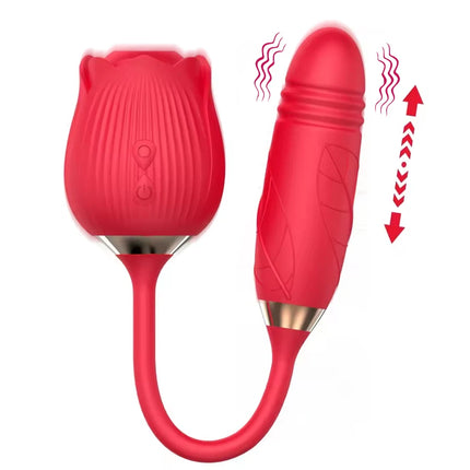 Thrusting G Spot Anal Vibrators Rose Sucking Sex Toys Dildo Vibrator for Women Stimulator Female Vibrating Egg Adult Toys,Gifts