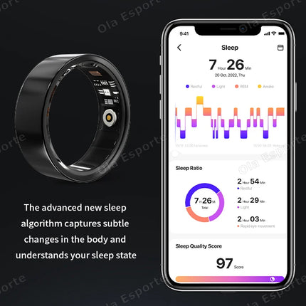 2026 Smart Ring For Man Women Blood Pressure Heart Rate Sleep Monitoring Smartring IP68 & 5ATM Waterproof Multi-sport Mode rings