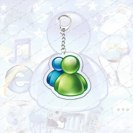 Y2K frutiger aero Keychains For Accessories Bag Charm Acrylic frutiger aero Keyrings Pendant Jewelry Fans Friends Giftr