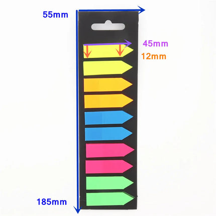 200 Sheets Sticky Notes Adhesive Memo Notes Index Transparent Post Stickers Bookmarks Notepad School Office Stationery Supplies