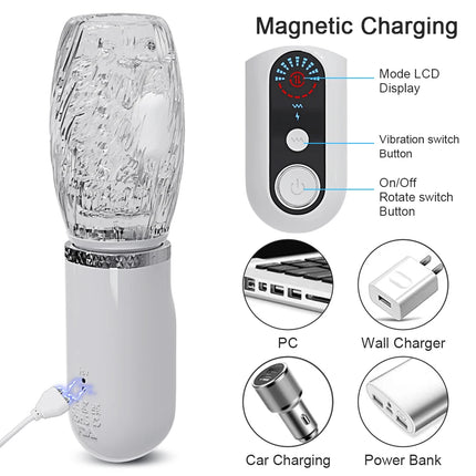 Typhoon- Automatic Male Masturbator Telescopic Rotation Vibrating Vagina Masturbation Cup Sex Toys for Men Goods for Adults