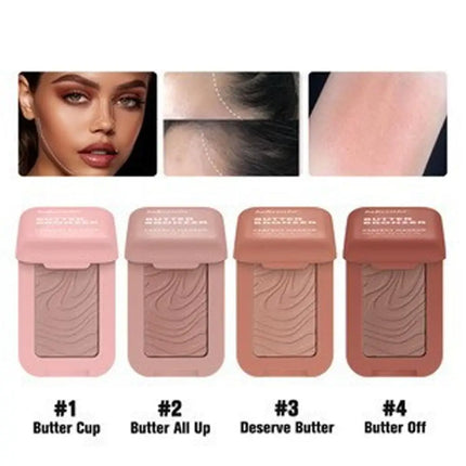 Butter Bronze Contouring Cream Shading Palette Silky Shimmer Powder Waterproof Monochrome Nude Matte Korean Face Cosmetics