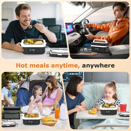 Portable Cordless Electric Lunch Boxes Automatic Self-Heating Food Warmer for Office School