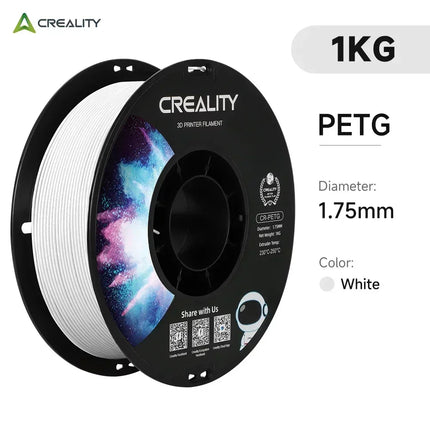 Creality CR-PETG Filament 1KG 1.75mm High-Temperature Eco-Friendly Odorless Non-Toxic 3D Printer Filament with New Colors
