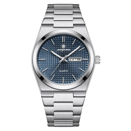 PAAZOMU Luxury Men Wristwatch Waterpro Of Luminous Date Week Watch For Man Stainless Steel Men's Watches Quartz Male Clock Sport