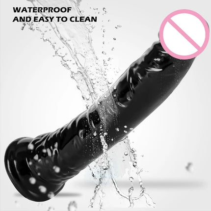 Wearable Strap-on Penis for Women, Black Dildo Pants, Lesbian G-Spot Stimulator, Adult Standard Size Women Strap Sex Toys for Women