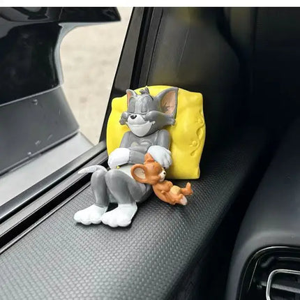 Cartoon Tom and Jerry Sleep Car Ornaments Car Decoration Car Interior Accessories Automotive Interior blind box Decorations