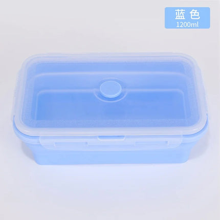 4PS Collapsible Food Storage Containers with Lids & Vent,, Kitchen Stacking Silicone Collapsible Meal Prep Container Set for