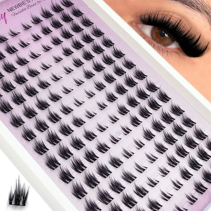 HBZGTLAD 15 Row Fairy Eyelash Cluster Manga Eyelash Cluster Transparent Spike Anime Eyelash Extension Makeup Tool Personal Manga