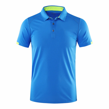 Quick-drying Short-sleeved POLO Shirt For Outdoor Sports and Fitness Breathable and Cool Mesh Lapel Top