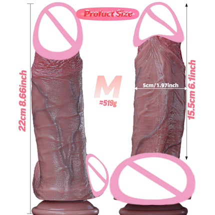 Fat Realistic Dildo Big Real Skin Silicone Huge Thick Dildo Giant Anal Soft Dildos with Suction Cup for Women Men G-spot Sex Toy