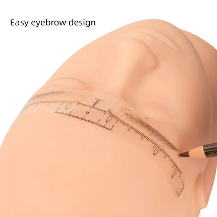 50 pcs Disposable Eyebrow Ruler Sticker For Eyebrow Microblading Tattoo Ruler Tattoo Shaper Stencil Measure Tool Foldable
