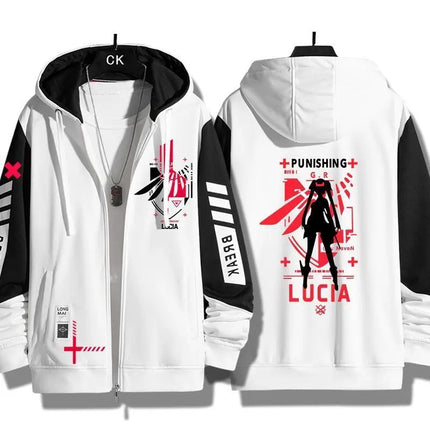Game GRAY RAVEN：PUNISHING Gray Raven Print Hoodie Zip Up Coat Men's Hoodie Autunm Winter Man Hoodie Men's Sweatshirt