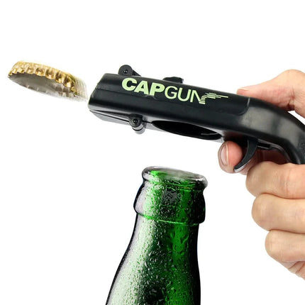 Portable Cap Gun Bottle Opener Launcher Shooter Funny Shooting Gun Creative Beverage Bottle Opener Suitable for Party Games