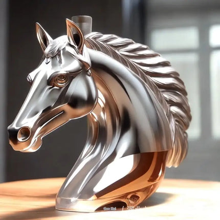 1Pc Whiskey Bottle Engraved Horse Head Shape Glass Decanter For Whiskey Bourbon Brandy Unique Liquor Bottle Gift For Lovers