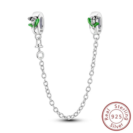 Spring Charms Beads Pendant 925 Sterling Silver Flower Butterfly Dragonfly Mushroom Charms Fit Bracelet Woman Man DIY Jewelry