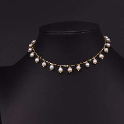 Natural Freshwater Pearl Coloured Pendant Necklace Women American Vintage Style Luxe  Fine Jewellery Customizable Gift For Wife