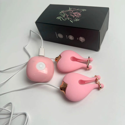Nipple Vibrator for Women with Nipple Clamps Breast Clips Clitoral Stimulation G Spot Wand Vibrators Adult Goods for Couples 18+