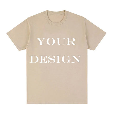 Unisex Cotton Tshirt Customized Printed Fashion T Shirt Harajuku Top DIY Your Like Photo or Logo T-shirt Fashion Custom Top