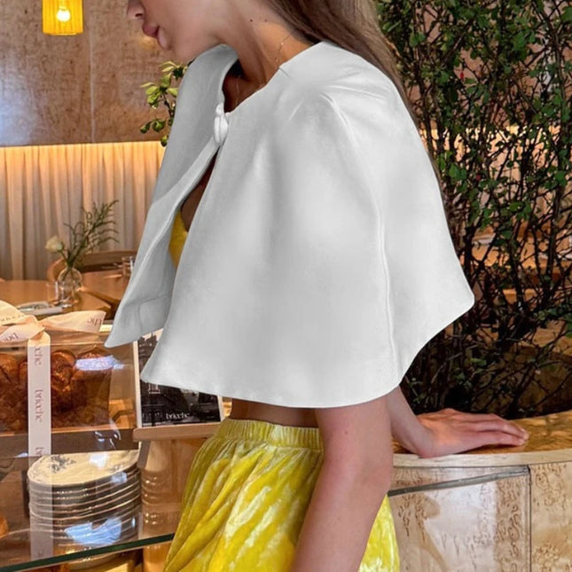 Summer Fashion Tanks Top Cover Up for Women Patchwork Commute Cardigan Cropped Top Clothes Female Elegant Solid Y2k Vest Top