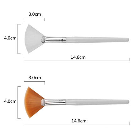 10/20/50pcs Durable Soft Fan Brush for Facials Makeup Applicator, Oil Control Facial Brush Cream Blending Salon Makeup Tools Kit