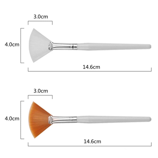10/20/50pcs Durable Soft Fan Brush for Facials Makeup Applicator, Oil Control Facial Brush Cream Blending Salon Makeup Tools Kit