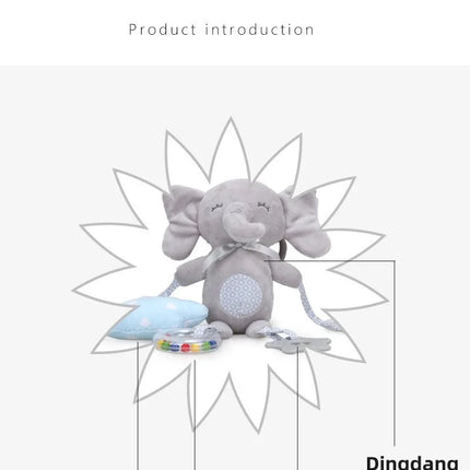 Soft Elephant Plush Bell Rattles Animal Handbells Rattles Plush Infant Baby Development Handle Toys Baby Toy For Newborn Gifts