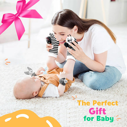 1 Set Baby Rattles Toys Infant Toys 0-6 Months  Cute Stuffed Animals Wrist Rattle Foot Finder Socks Newborn Toys Baby boy Gifts
