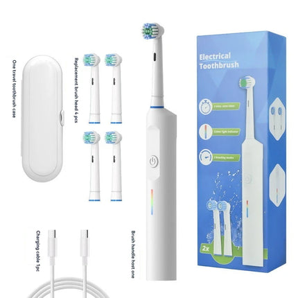 Electric Toothbrush Rotary Round Head Adult Soft Bristle Induction Automatic Men's And Women's Couples Set Compatible With Orab