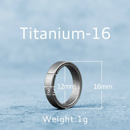 Black Titanium Keyring Car Men Flat Key Chain Rings Holder Lightweight EDC ARC Keychain Buckle for Accessories Gadgets Wholesale