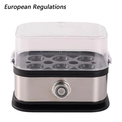 200W Power Eggs Boiler Space Saving Auto Shut-Off Smart Egg Cooker 6 Eggs Capacity Stainless Steel Rapid Egg Cooker