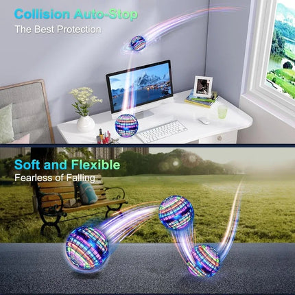 Flying Orb Ball with Dazzling Lights, Magic Hover Spinner, Cool Boomerang Drone, Floating Cosmic Globe, Kids Outdoor Toy