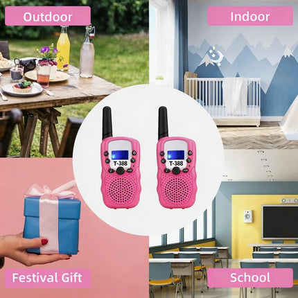 3 Pack Kids Walkie Talkies, Outdoor Camping Adventure Toys for Boys Girls Aged 3-12, LED Flashlight, 22 Channels, Birthday Gifts