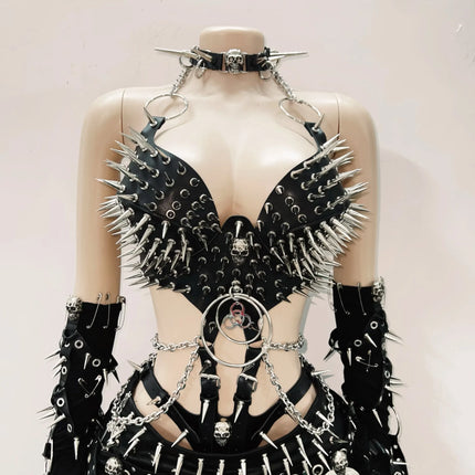 Gothic Tank Tops Punk Tank Tops halter topy2k clothes y2k crop top gothic clothes y2k top rivet Tank Tops Skull top vintage top