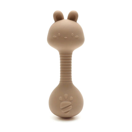 Silicone Baby Rattle Toys Easy To Grip Newborn Gift Cute Rabbit Sand Hammer Rattles Teething Toy for Infants Baby Stuff BPA Free