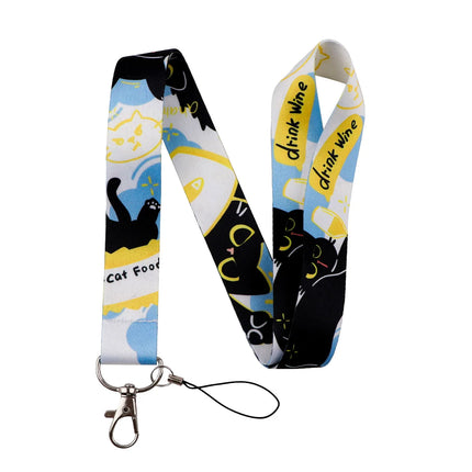 Cute Cartoon Cat Duck Neck Strap Lanyards For Keychain ID Credit Card Pass Animal Hang Rope Cell Phone Charm Accessories