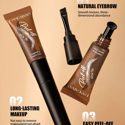 5 Colors Peel Off Eyebrow Gel Semi Permanent Brow Tint Waterproof Lasting Tattoo Peel Off Eyebrow Gel Tint Natural Brows Makeup