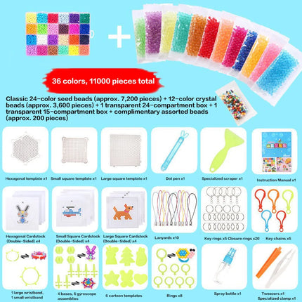 36 Colors DIY Water Bead Spray Magic Beads Handmade 3D Puzzle Accessories Children's Educational Bead Toys Kids' Craft Puzzle