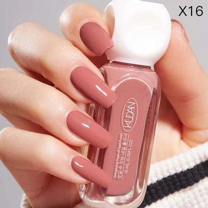 1PC 10ml Glass Bottle Water-Based Peel Off Nail Polish For Nails Colorful Chrome Varnish  Nail Art DIY Manicure No Need Lamp