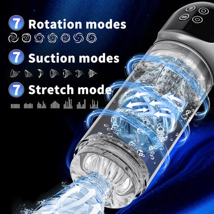 Automatic Male Masturbator Cup 7 Sucking Rotating Licking Modes Pocket Pussy Stroker Blowjob Penis Pump Sex Toys For Men