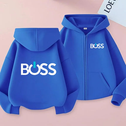 Kids Zipper Cardigan Clothes Sweatshirt for 3-12 Years Boys Girls Print Long Sleeve Top Hoodie Casual Fashion Lovely Coat