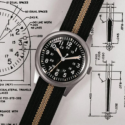 2025 New RDUNAE RA03 34.5mm Military Men Vintage Quartz Watch G10 Miyota 2035 Watches K1 Mineral Glass Stainless Steel Wristwatc