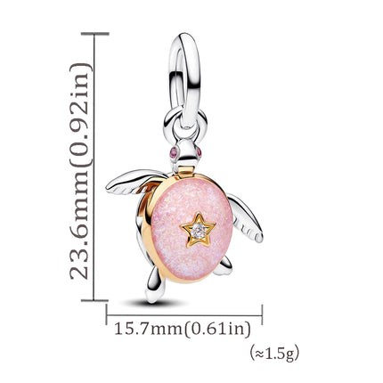 New Fire Horse Tulip Butterfly & Bee Splittable Dangle Charm Fit Original Bracelets DIY Womens Jewelry Valentine's Day Gifts
