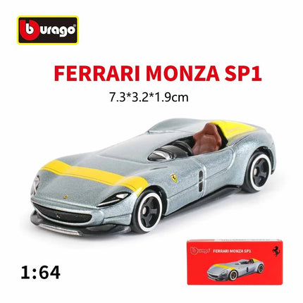 Bburago 1:64 Ferrari Series,SP3 458 599 ENZO F12 SF90 812 Alloy Diecast Models,Mini Simulation Cars Gift Set